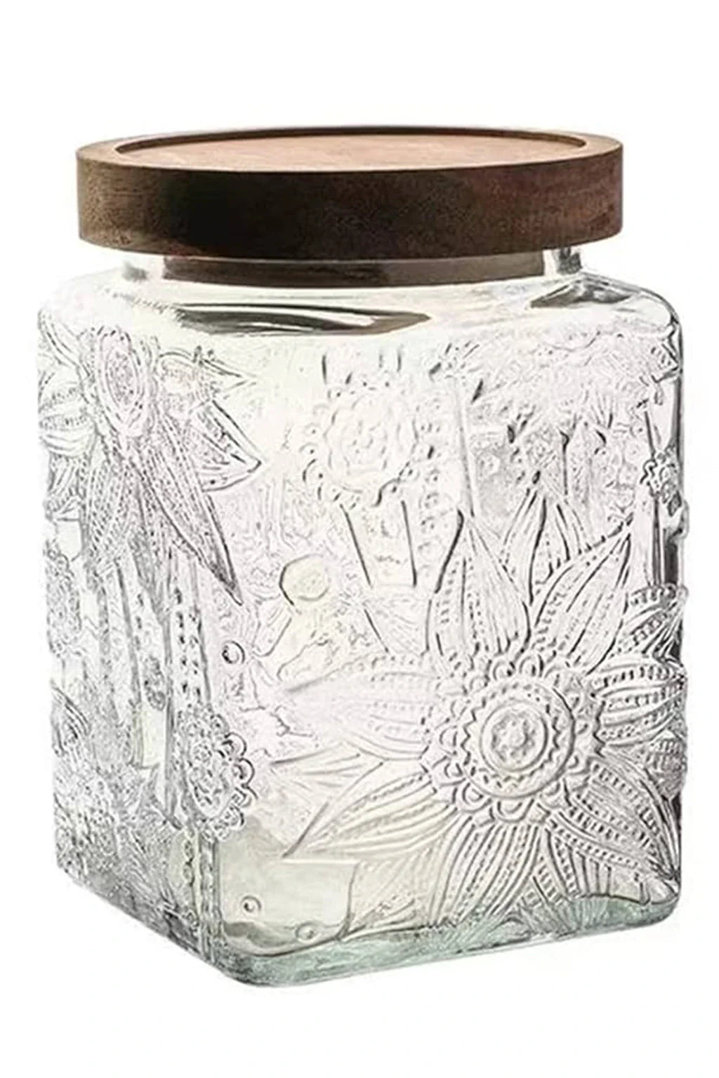 Vintage Glass Jar With Bamboo Lid