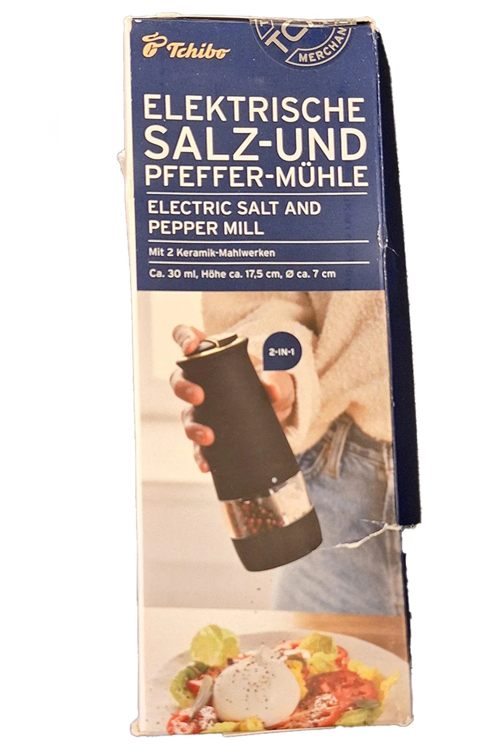 Tchibo Electric Salt And Pepper Mill For Grinding Spices