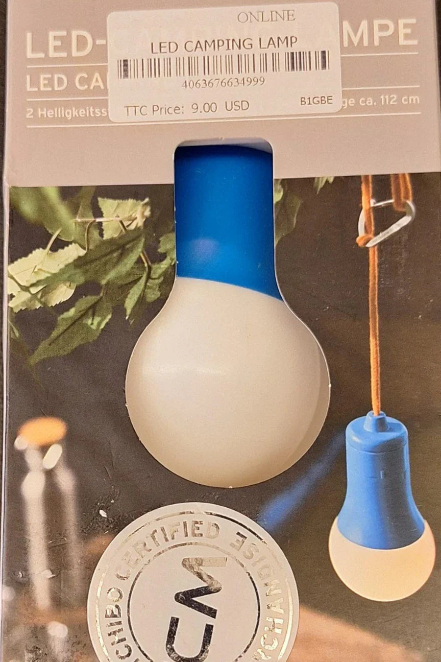 Tchibo Led Pull Cord Light Bulb Camping Lamp
