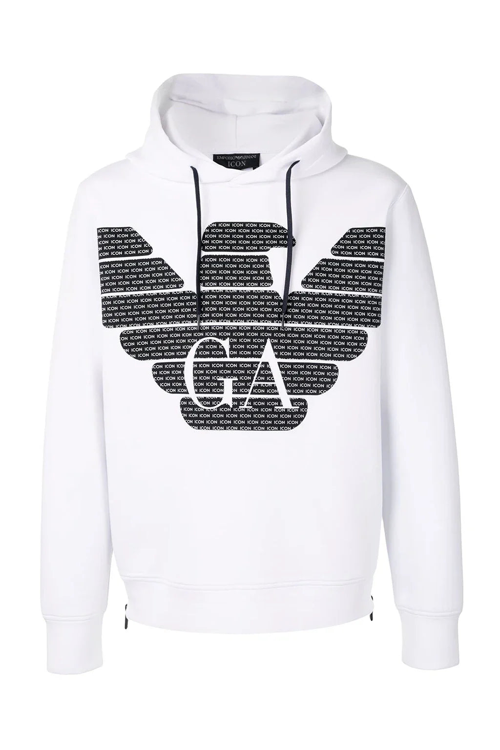 Giorgio Armani Graphic Print Crew Neck Hoodie