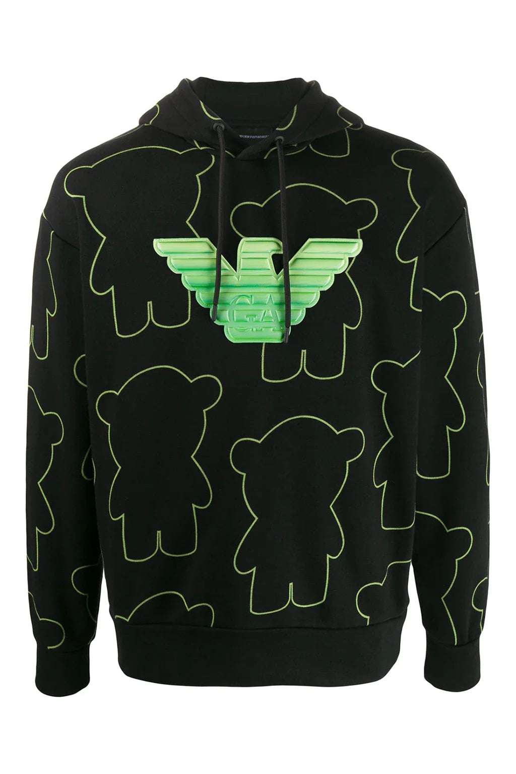 Giorgio Armani Logo Patch Hoodie In Black