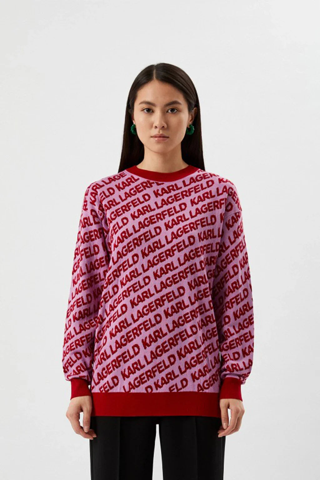 Karl Lagerfeld Paris All Over Logo Sweater