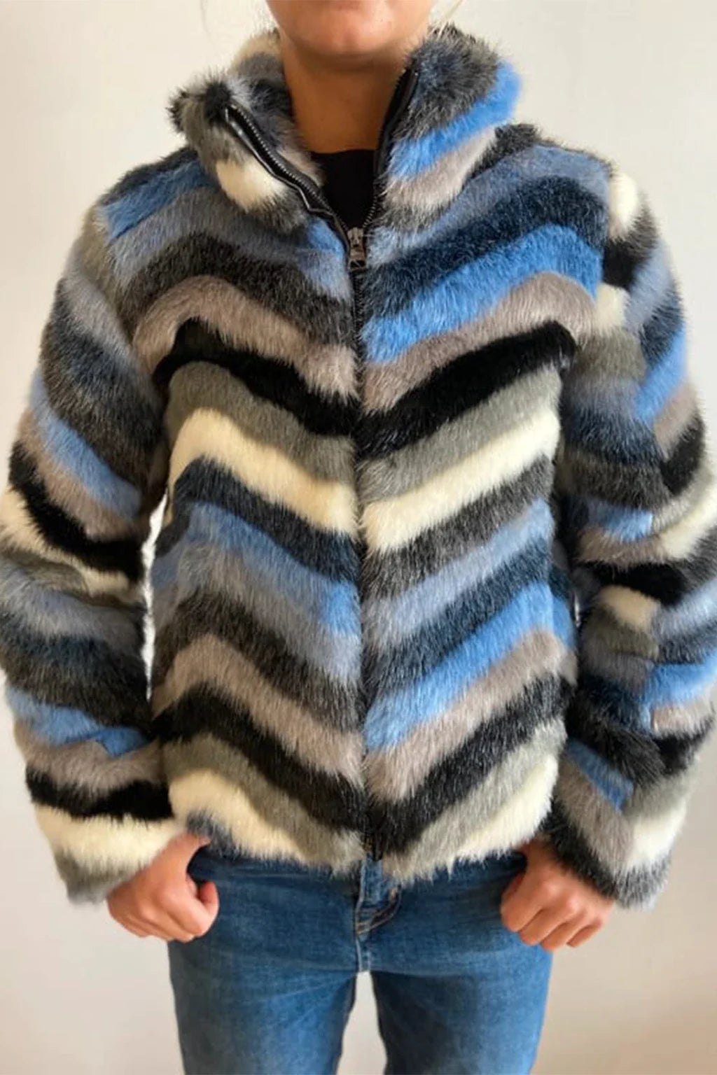 Karl Lagerfeld Faux Fur Coat For Women