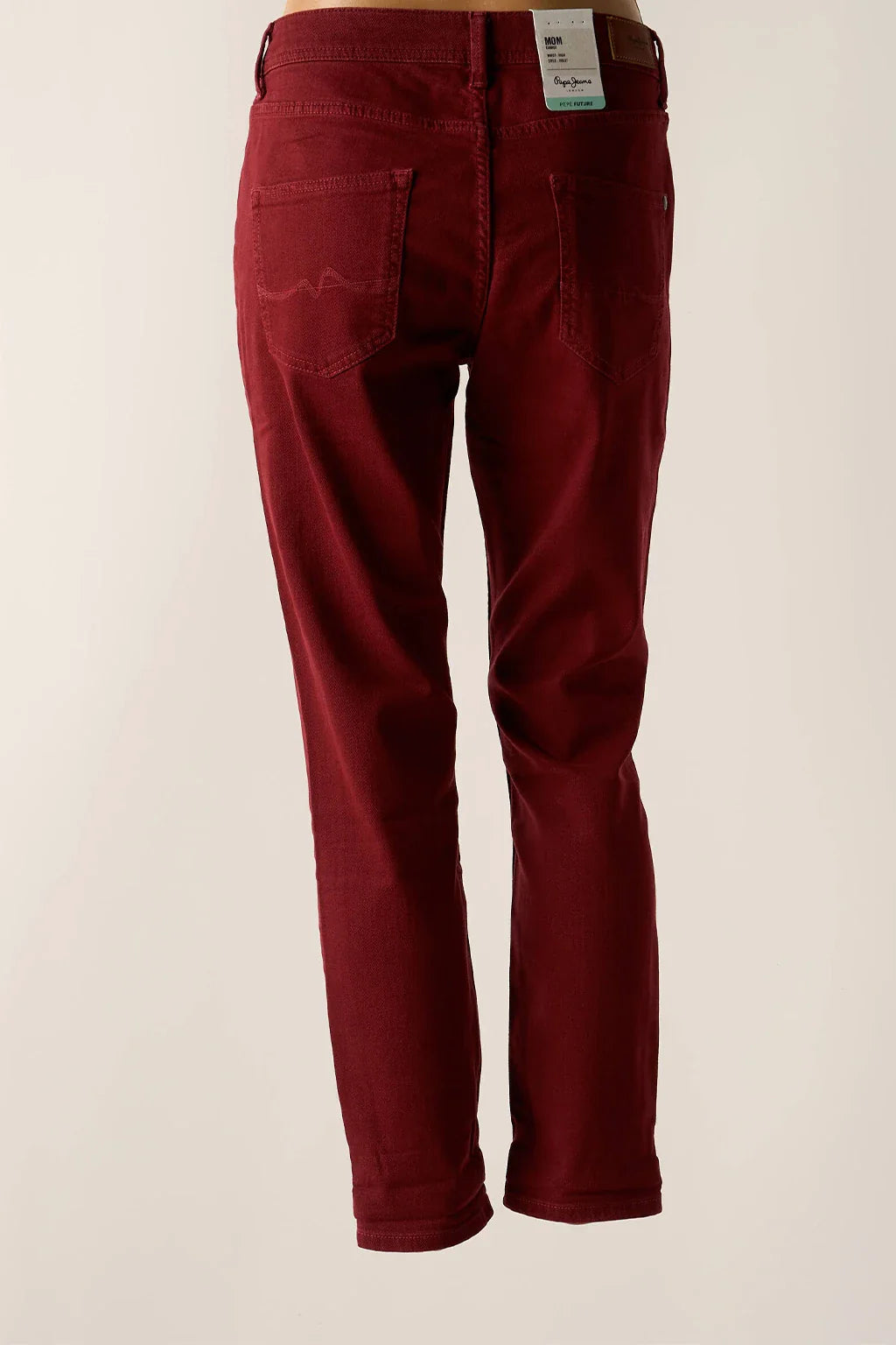 Pepe Jeans Lexa Crop Burgundy Pants 