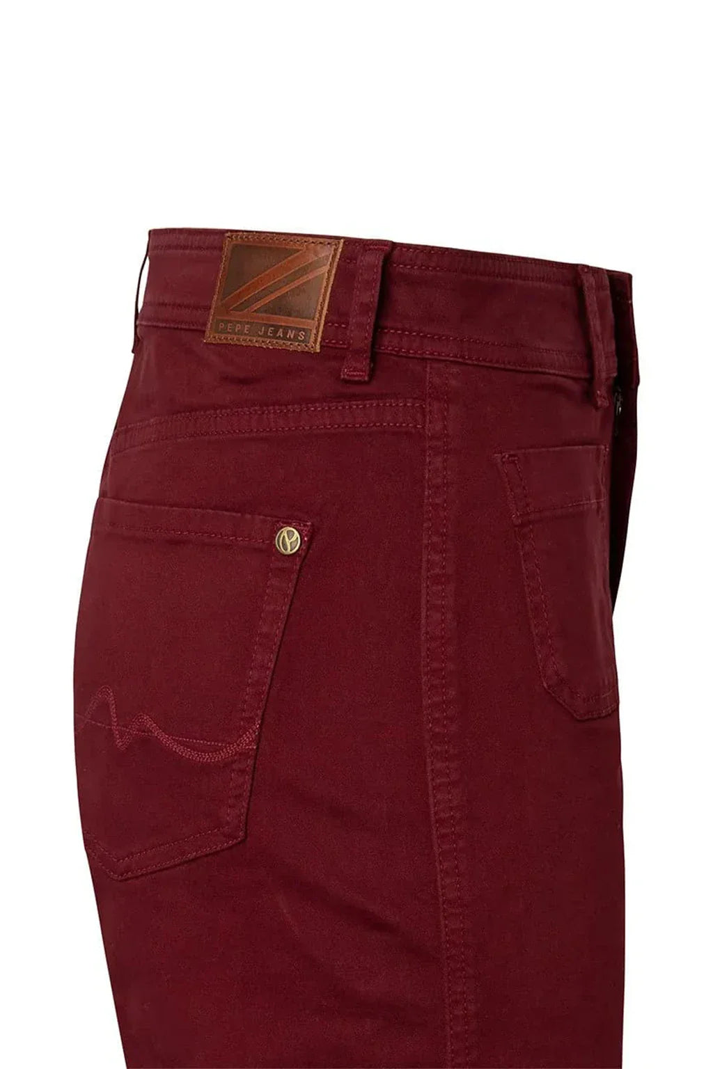 Pepe Jeans Lexa Crop Burgundy Pants 