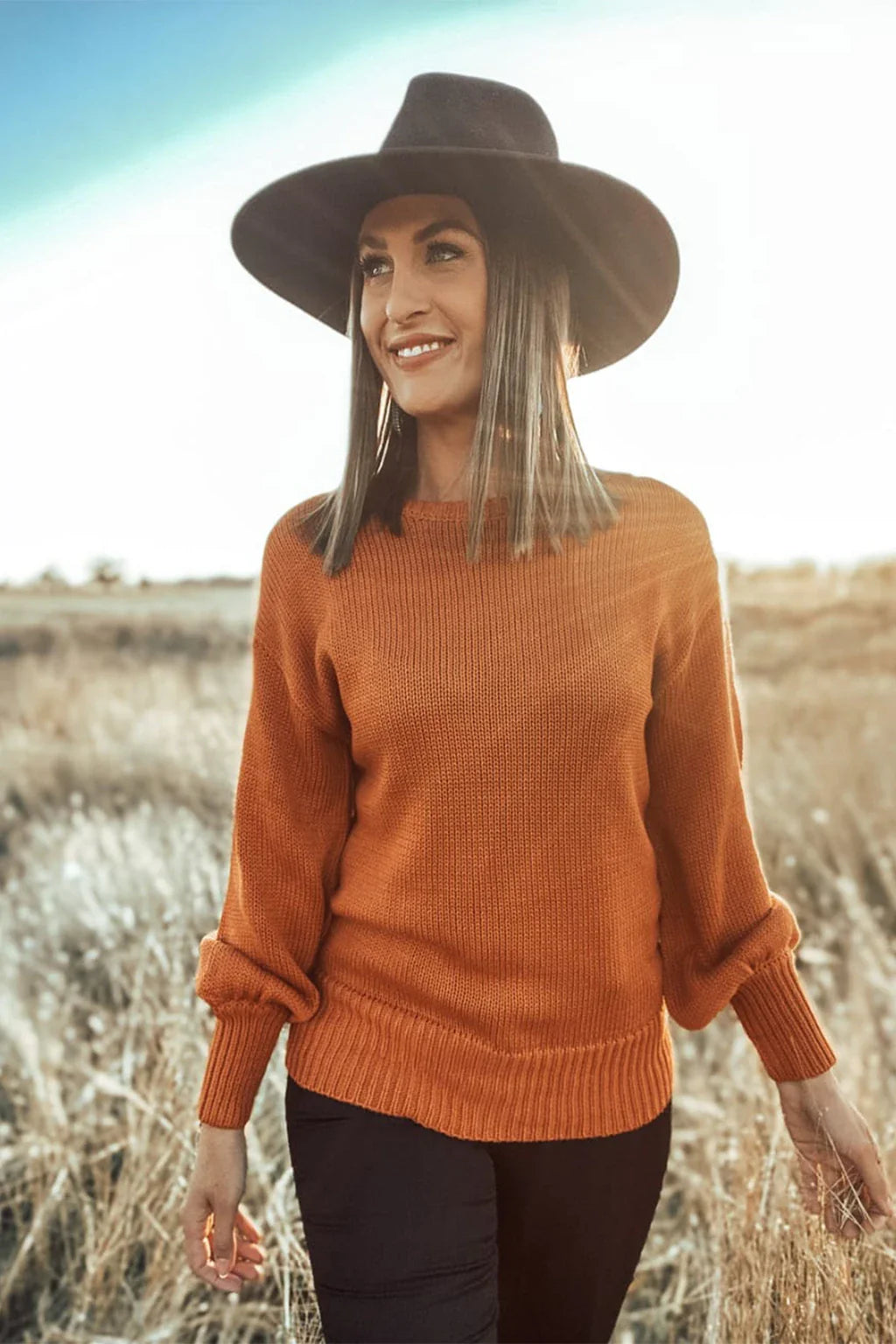 Knitwear Burnt Ladies Nicola Sweater 