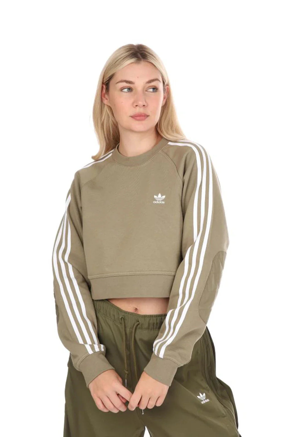 Adidas Adicolor Classics Quilted Cropped Sweatshirt