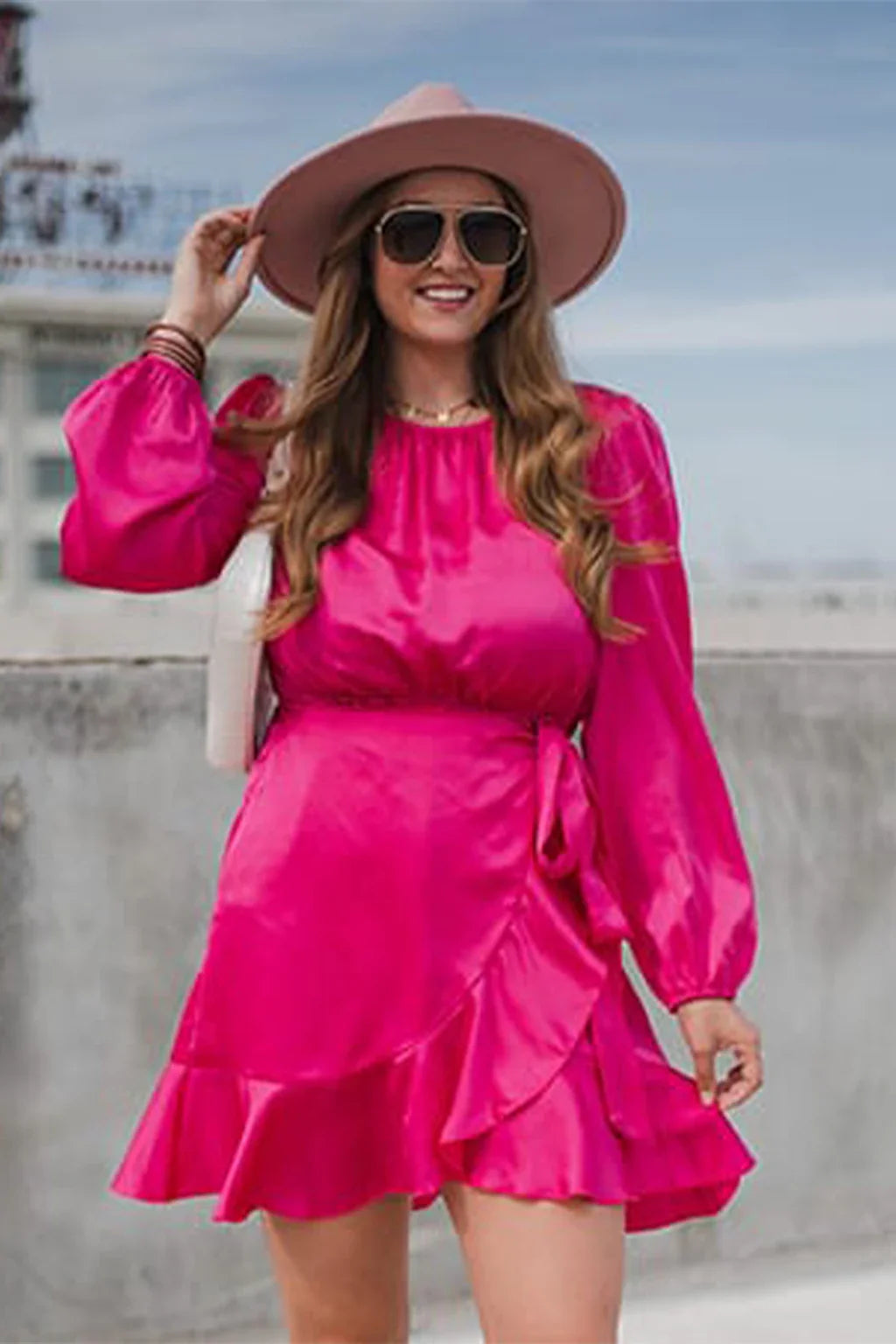 Ultranice Vestido Corto Satin Pink Dress