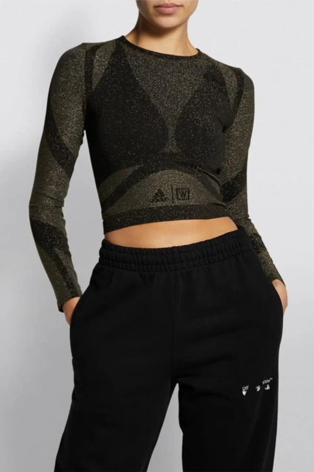 Adidas Studio Motion Crop Woldford Top Sweatshirt
