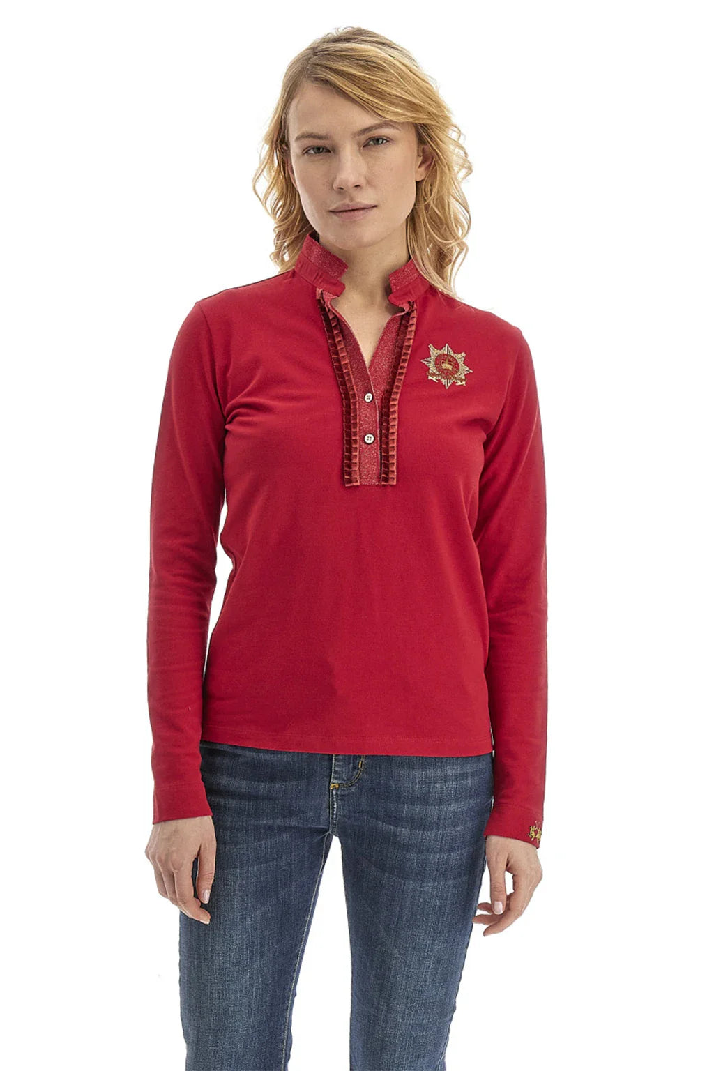 La Martina Women Stretch Polo Sweatshirt 