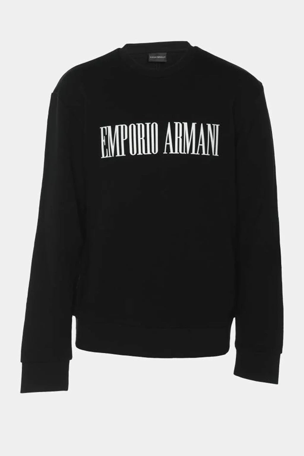 Emporio Armani Black Logo Print Crew Neck Sweatshirt 