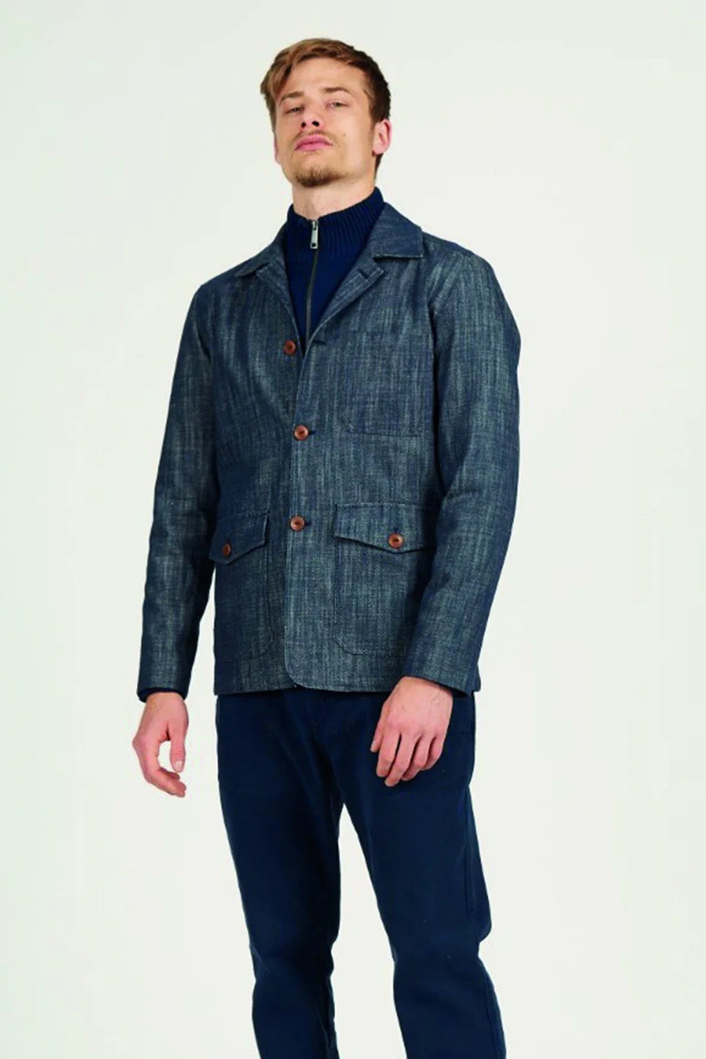 La Martina Cotton Twill Navy Man Jacket
