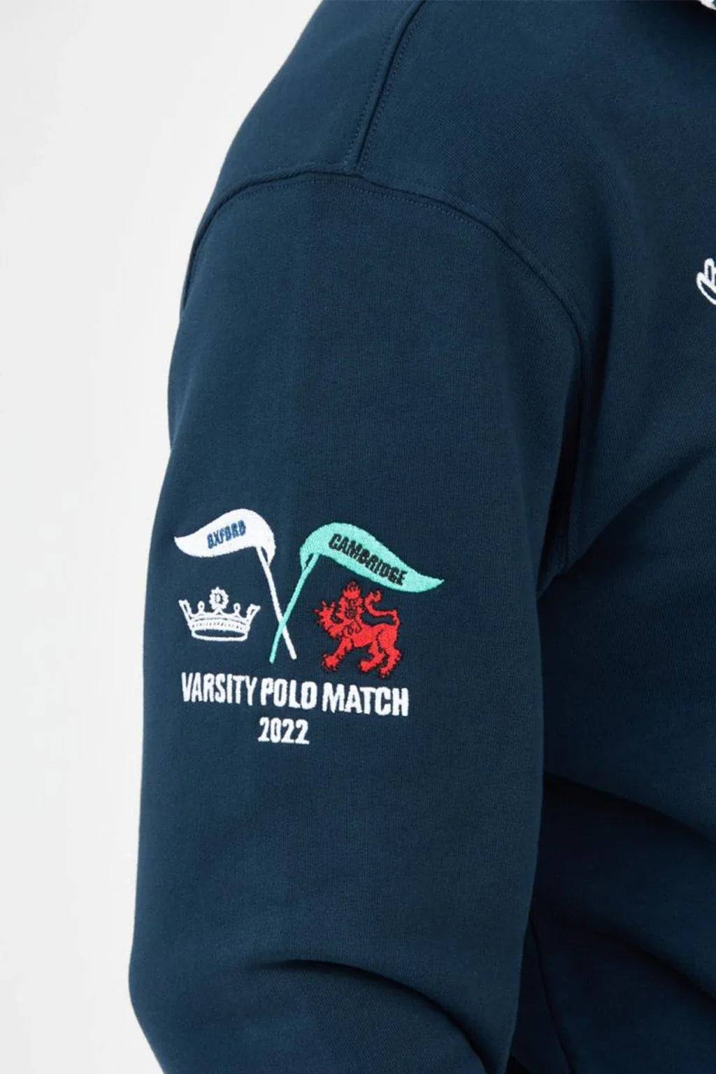 La Martina Mens Navy Blue Zip Up Sweatshirt 