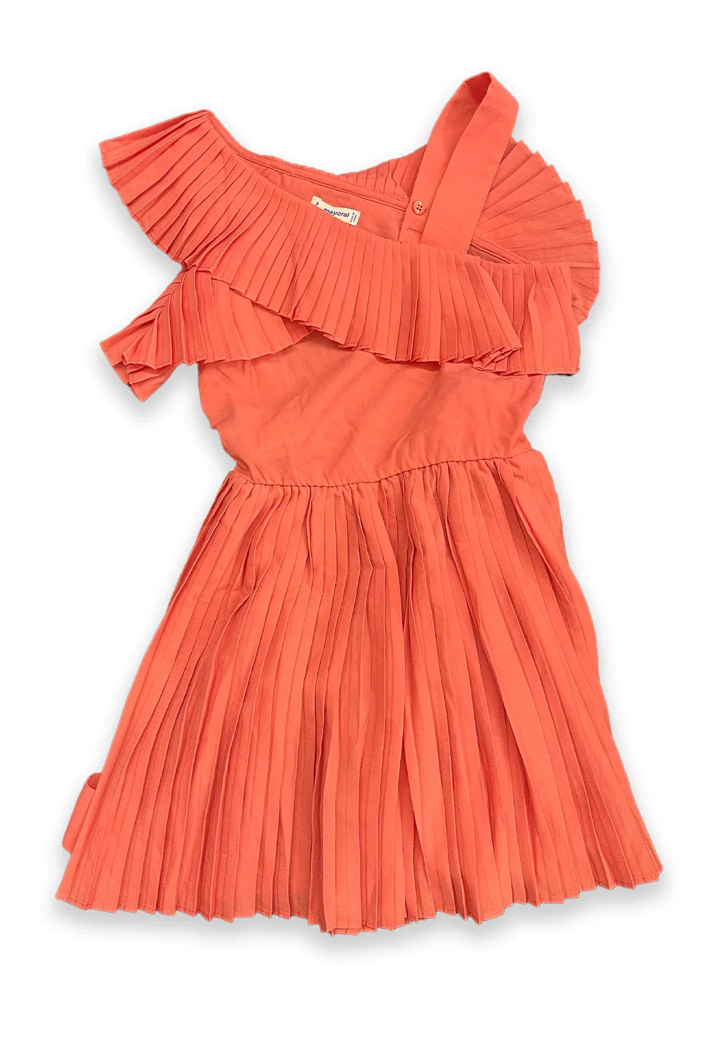 Mayoral Coral Pink Pleated Dress