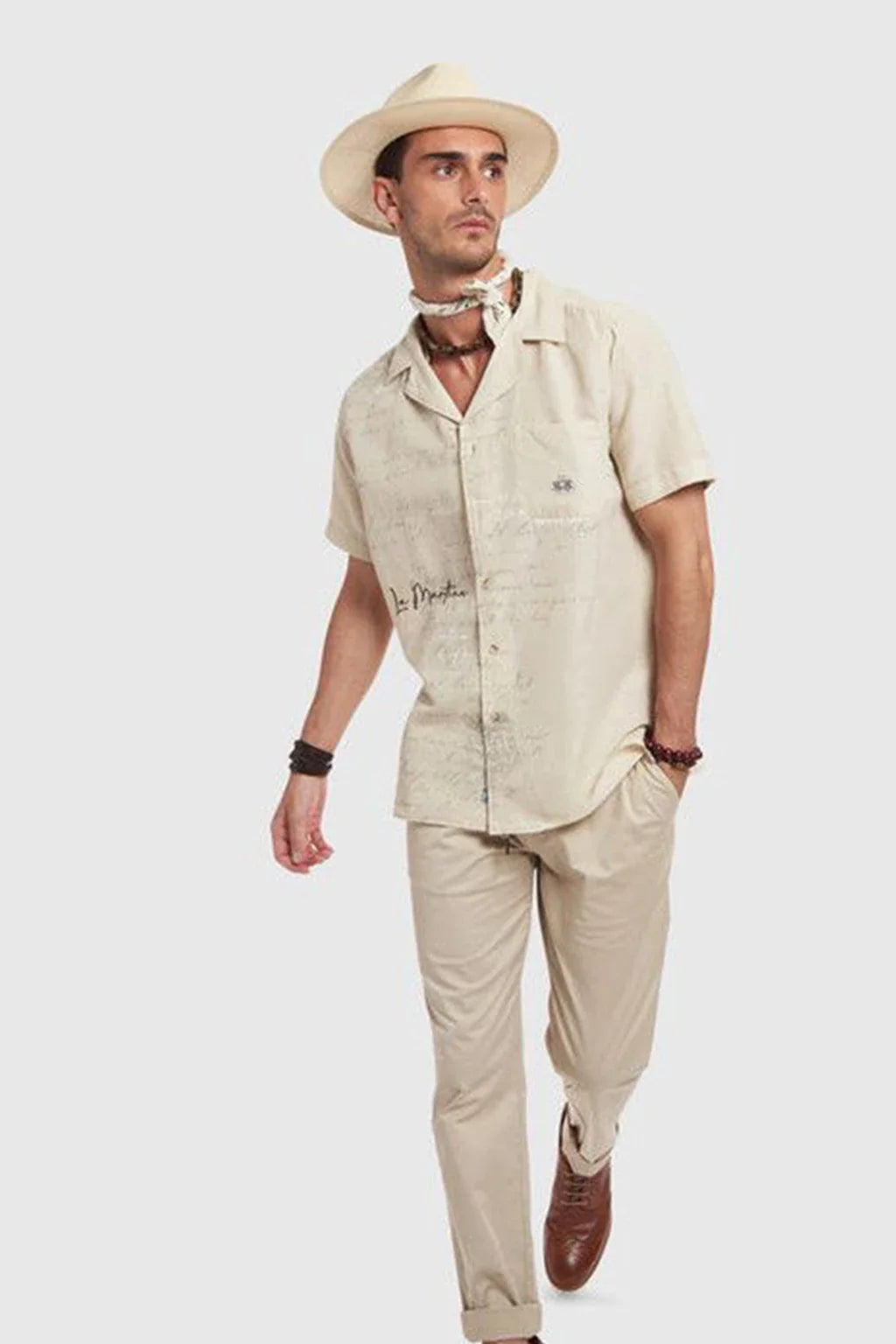 La Martina Bowling Shirt Linen Cotton