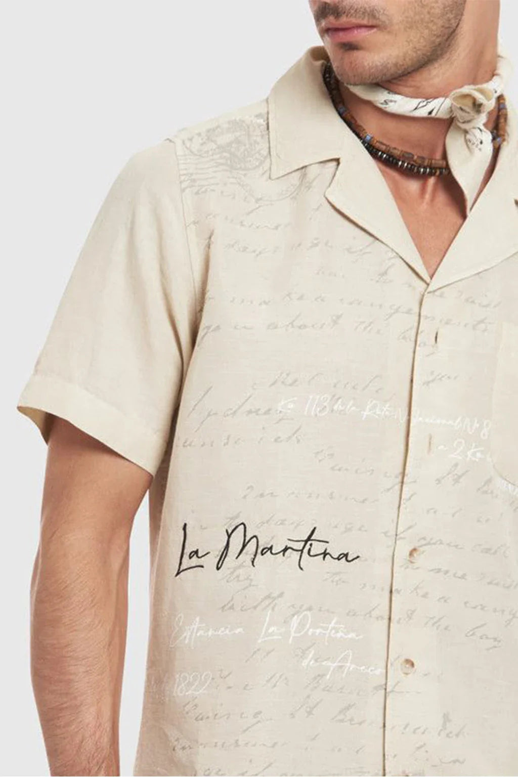 La Martina Bowling Shirt Linen Cotton