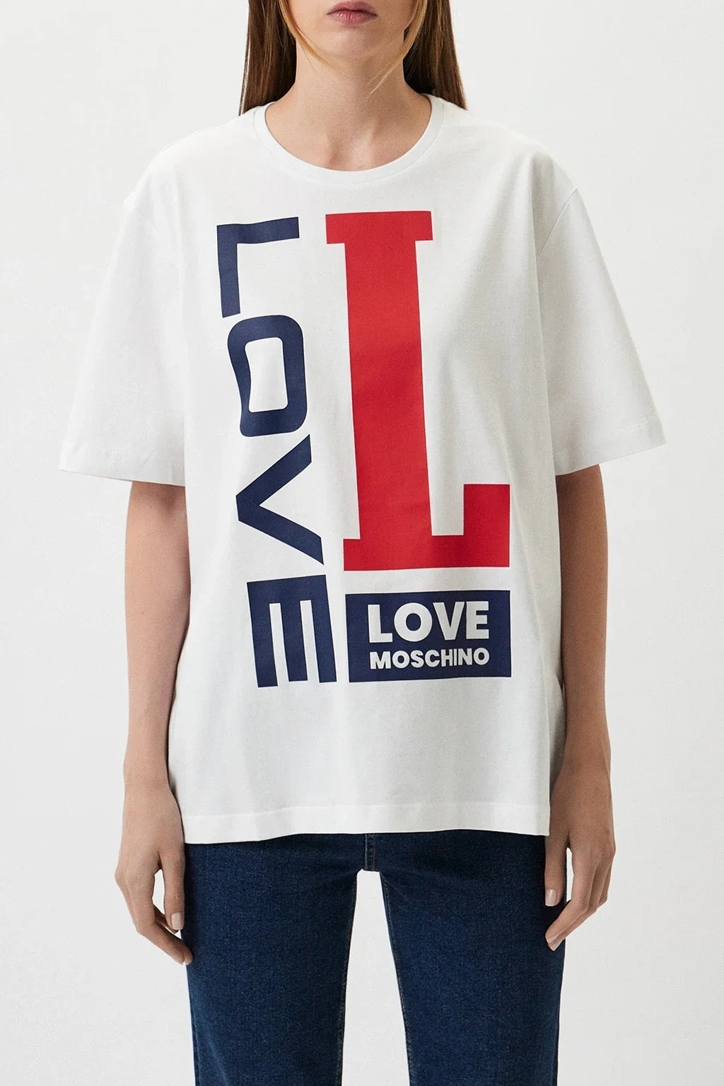 Love Moschino Damski Oversize Design T-Shirt