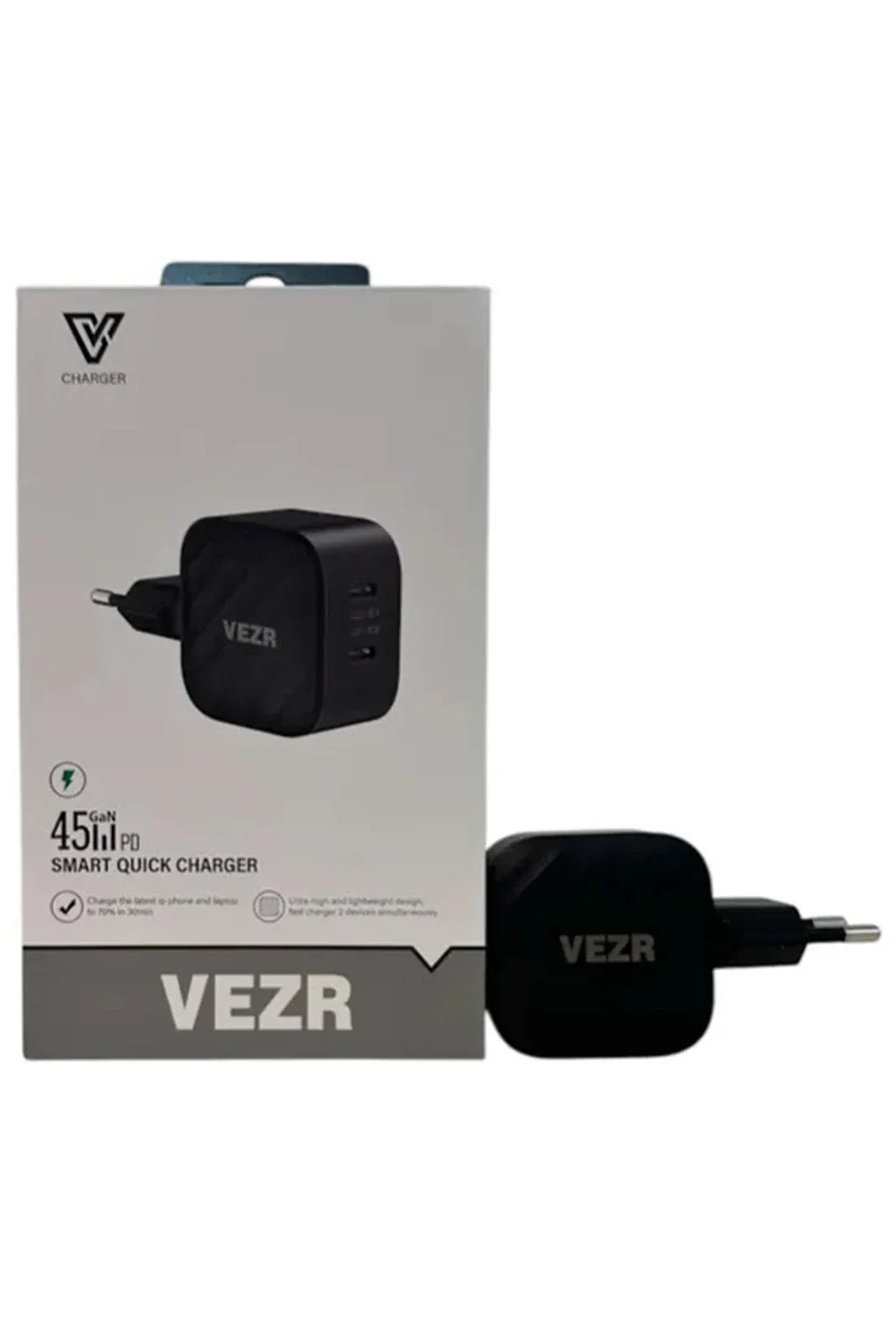 Vezr Double Capacity Usbc Head Charger