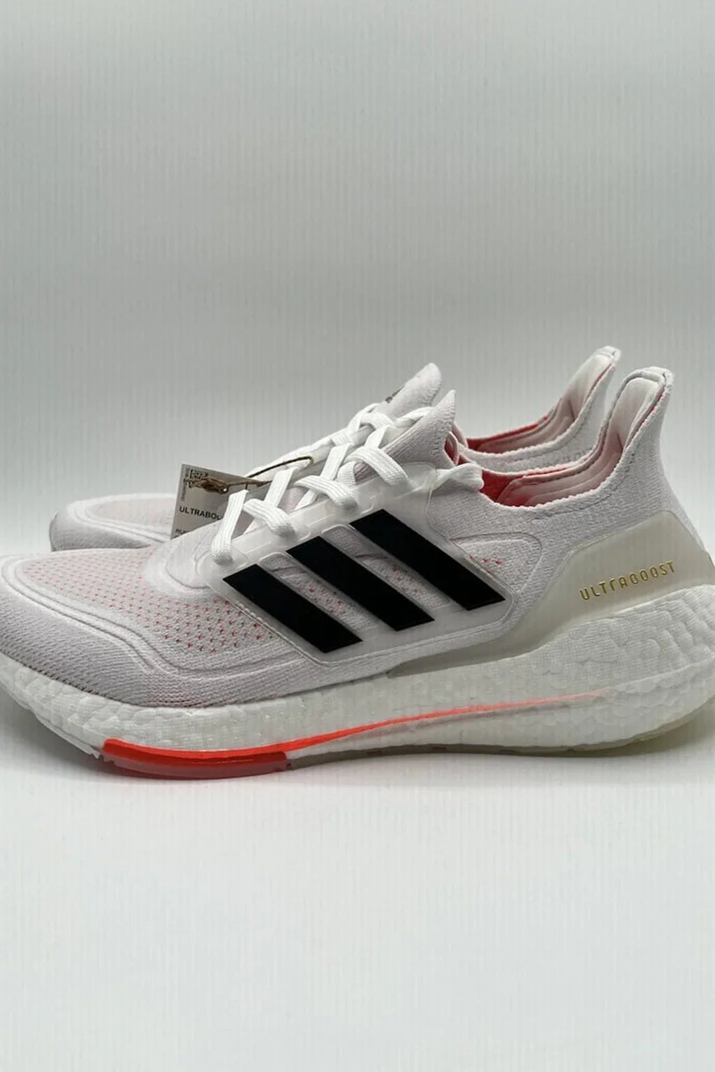 Adidas Ultra Boost Low Top White Pink Running Comfort Shoe