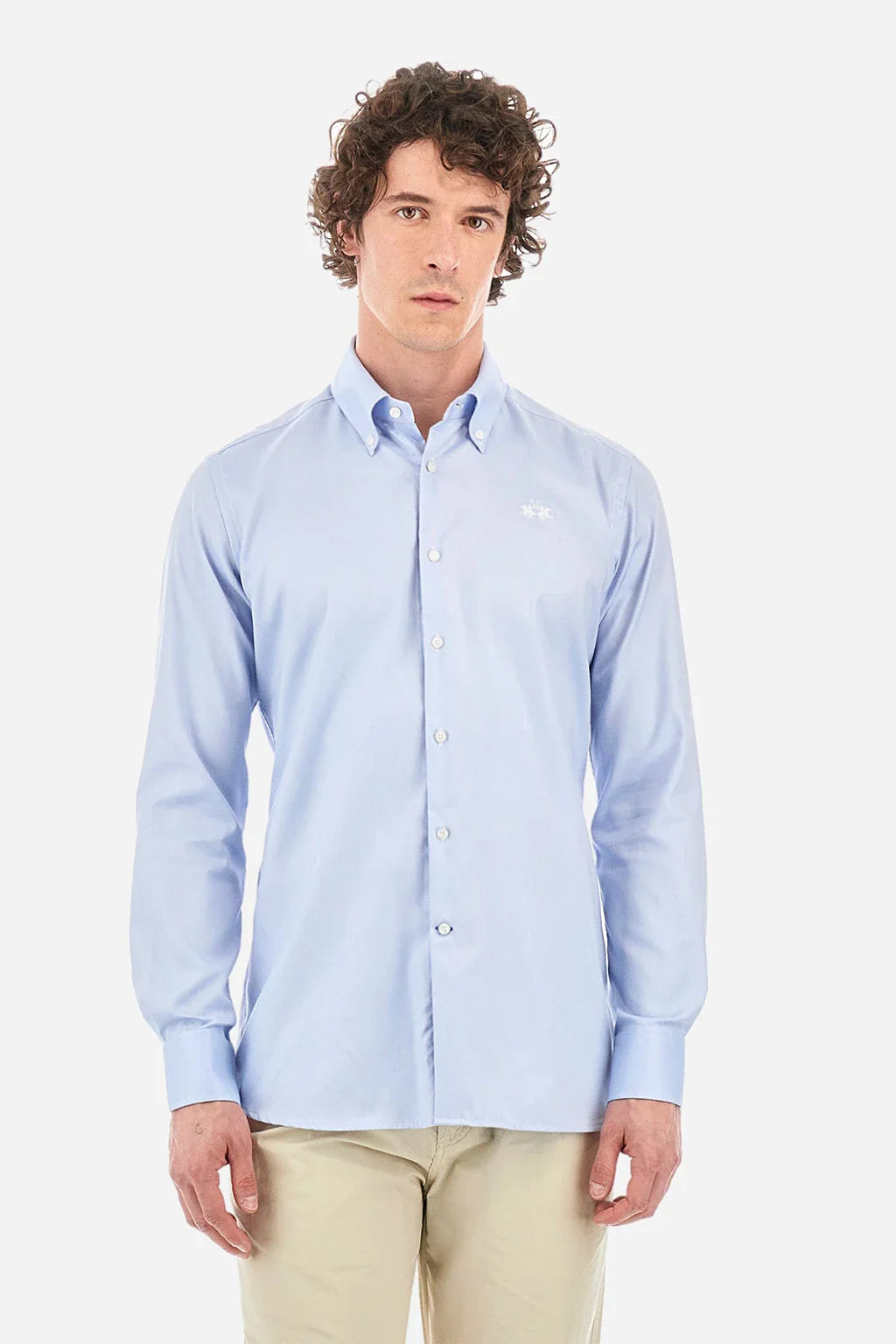 La Martina Men Shirt Long Sleeve Wrinkle