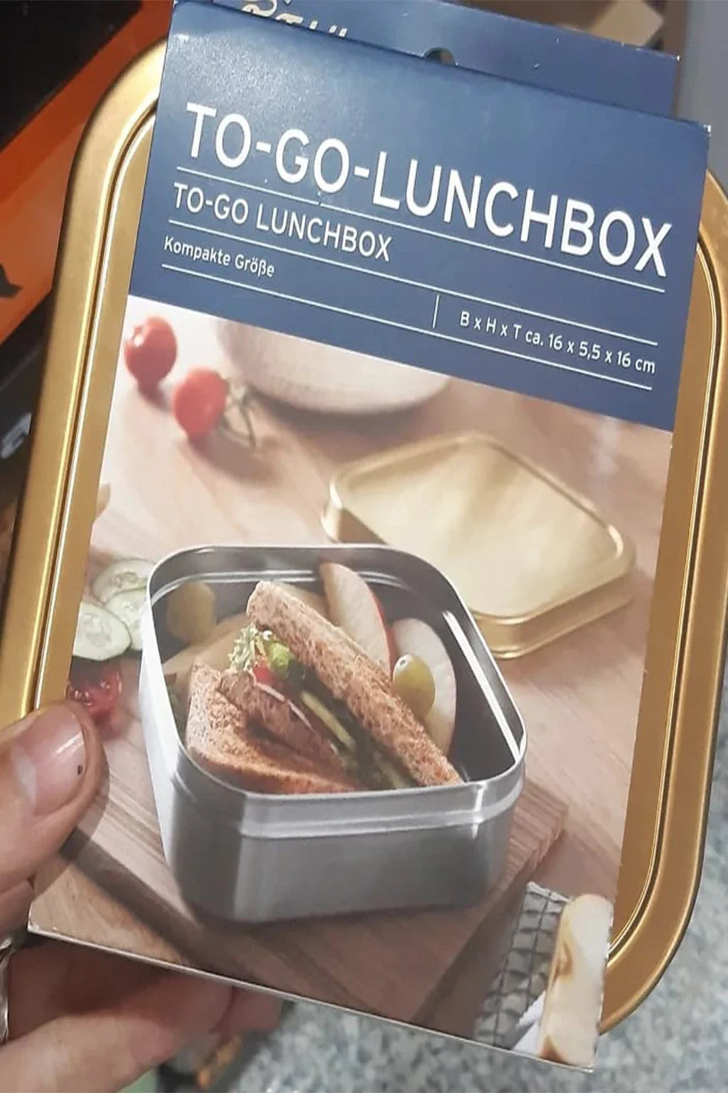 Tchibo To Go Lunch Box Metal Stainless Steel 