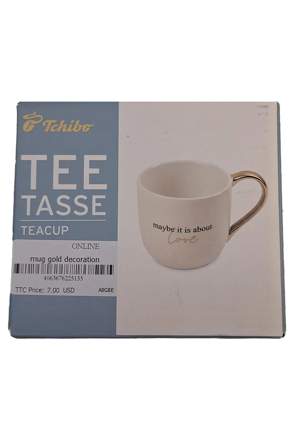 Tchibo Tea Mug With Gold Decoration 