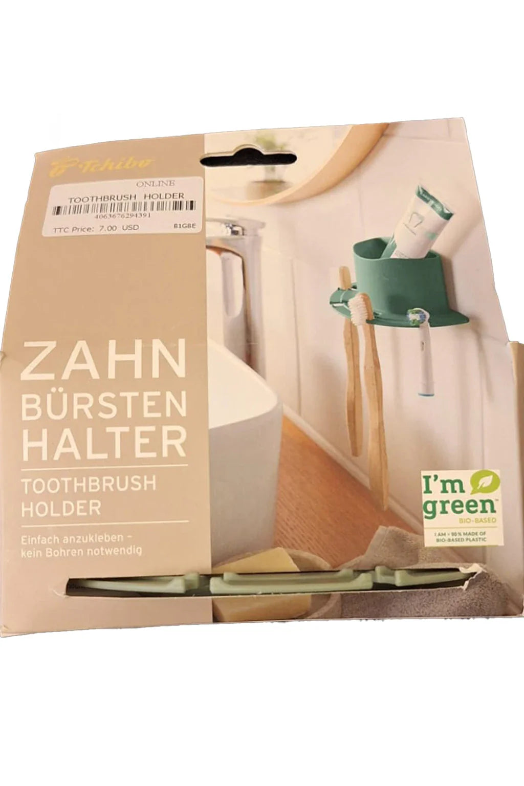 Tchibo Natural Bamboo ToothBrush Holder 