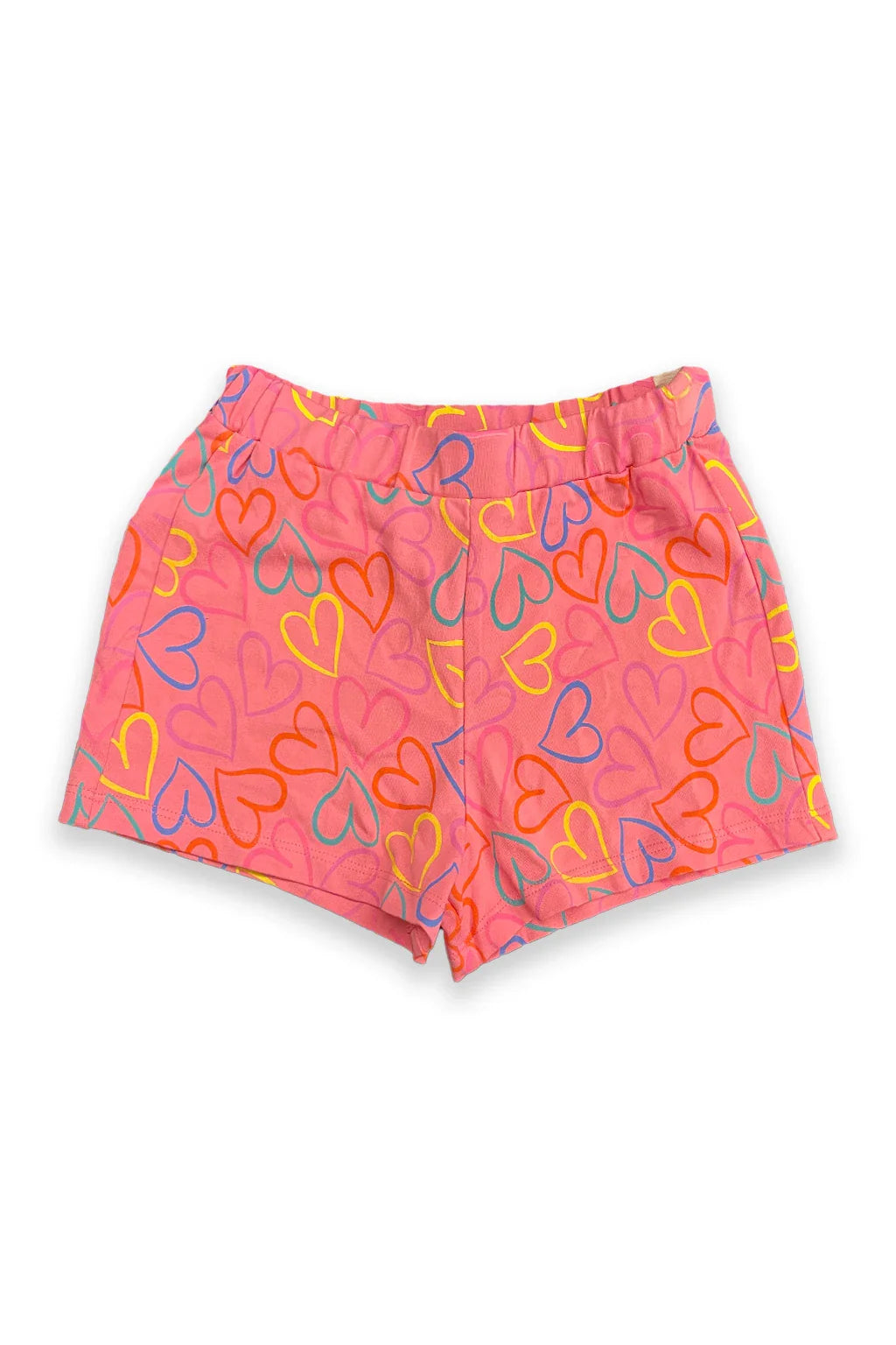 Mayoral Pink & Multicolor Hearts Shorts