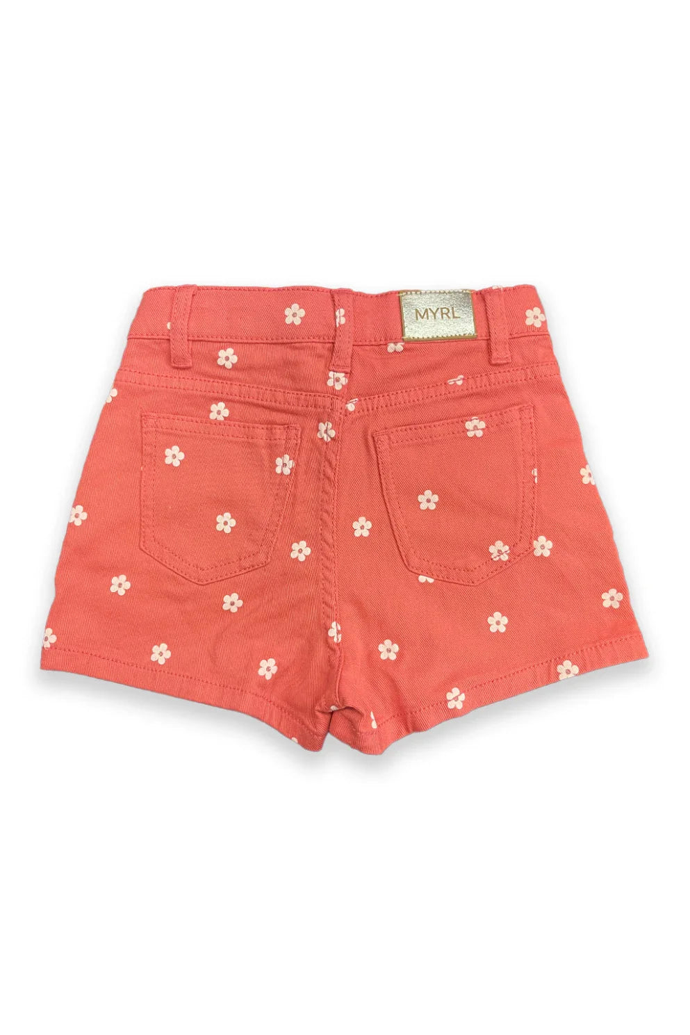 Mayoral Pink Cotton Floral Twill Shorts