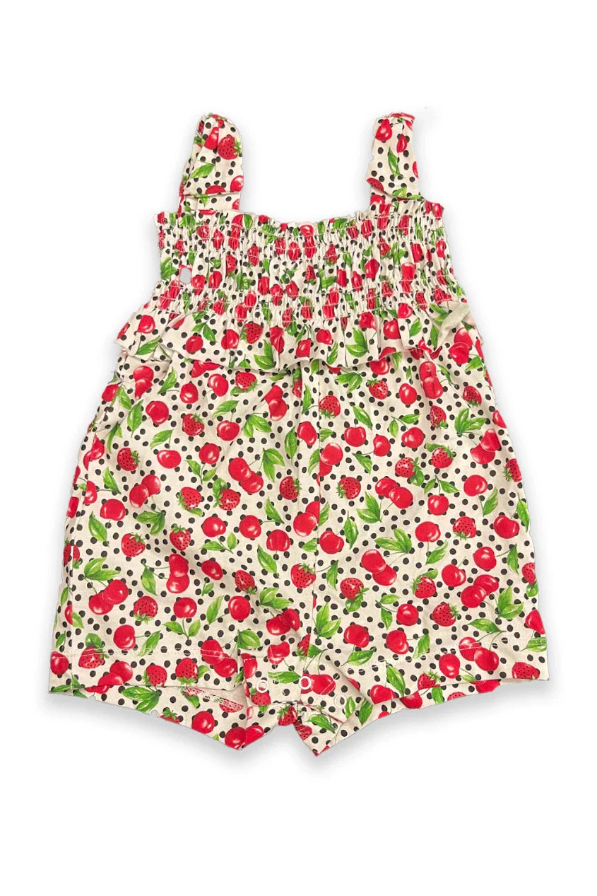 Mayoral Red And Green Cherry Strawberry Dress