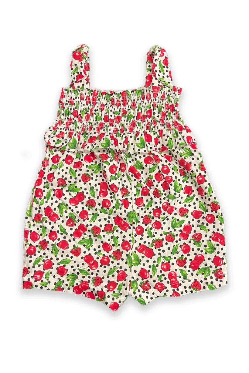 Mayoral Red And Green Cherry Strawberry Dress
