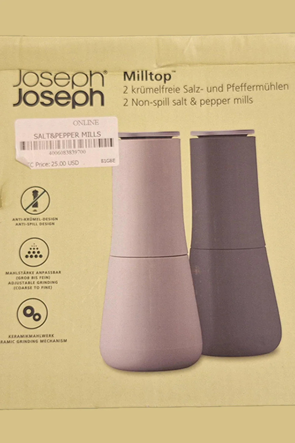 Joseph Milltop Salt & Pepper Mills