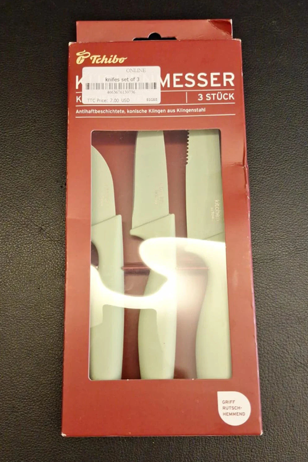 Tchibo Stainless Steel Steak Knife Set of Three