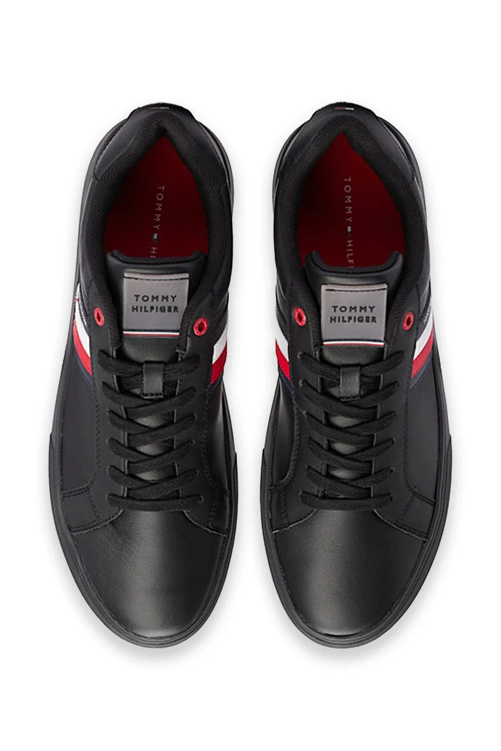 Tommy Hilfiger Triple Black Essential Leather Cupsole
