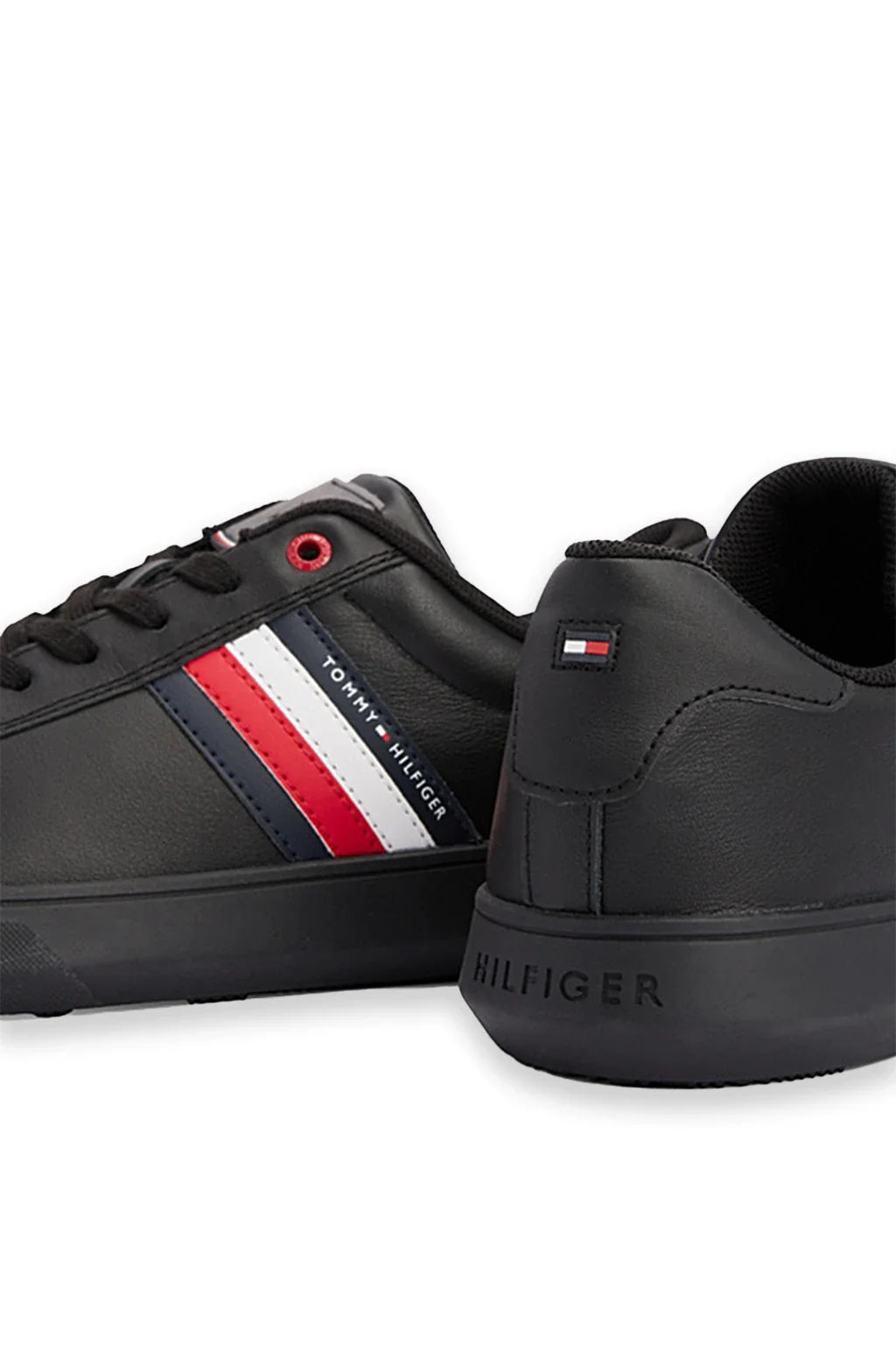 Tommy Hilfiger Triple Black Essential Leather Cupsole
