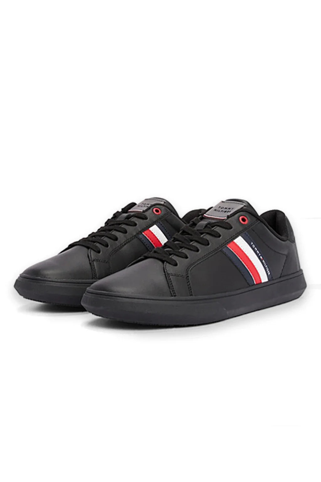 Tommy Hilfiger Triple Black Essential Leather Cupsole