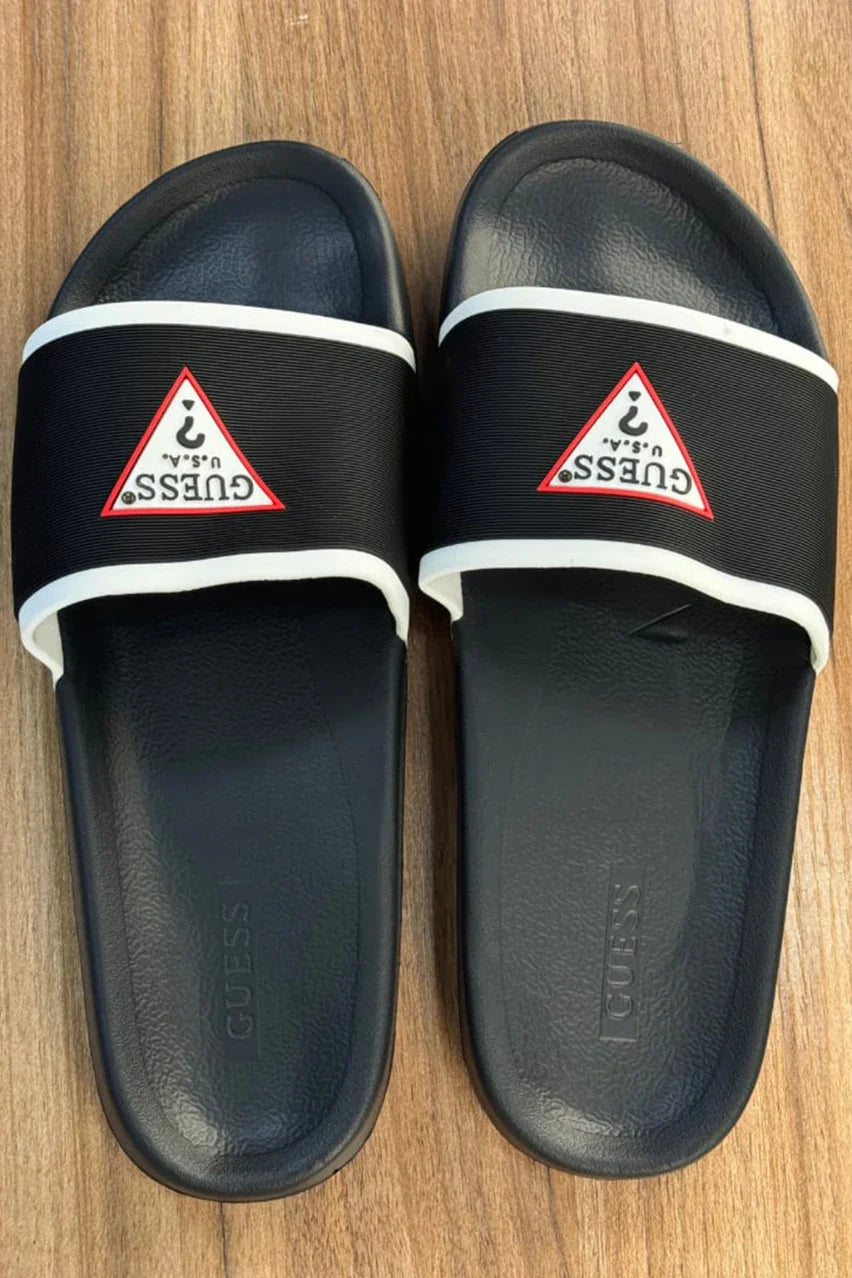 Guess Me Oh Two Stop Logo Slides Slipper