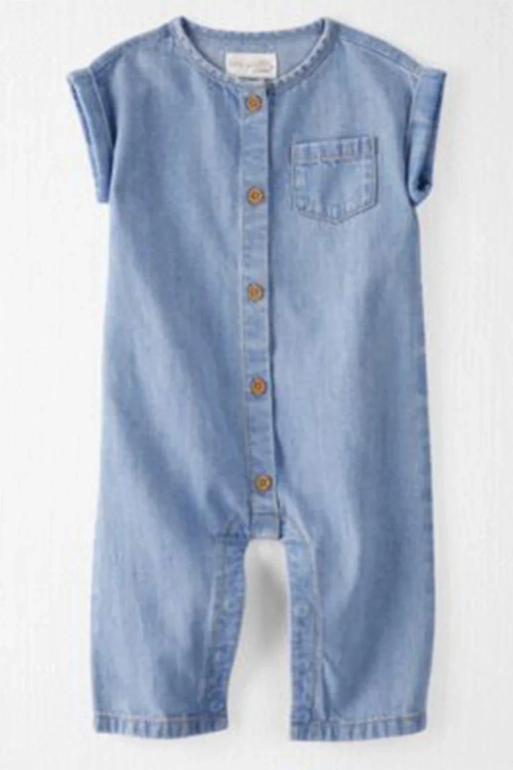 Baby Little Planet Organic Cotton Chambray Jeans Jumpsuit 
