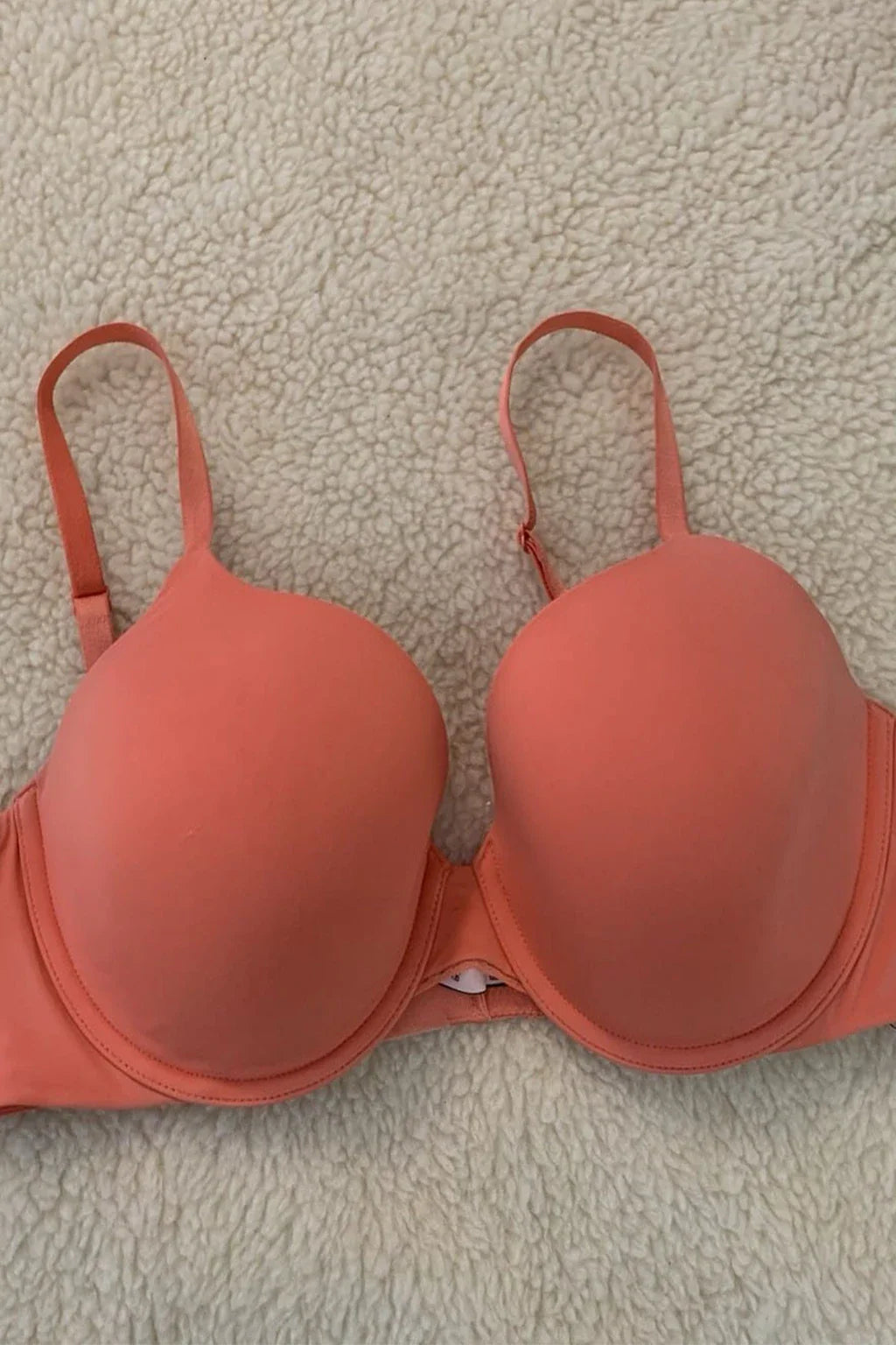 Victoria Secret Balconette Pushup Pinkish Orange Bra 