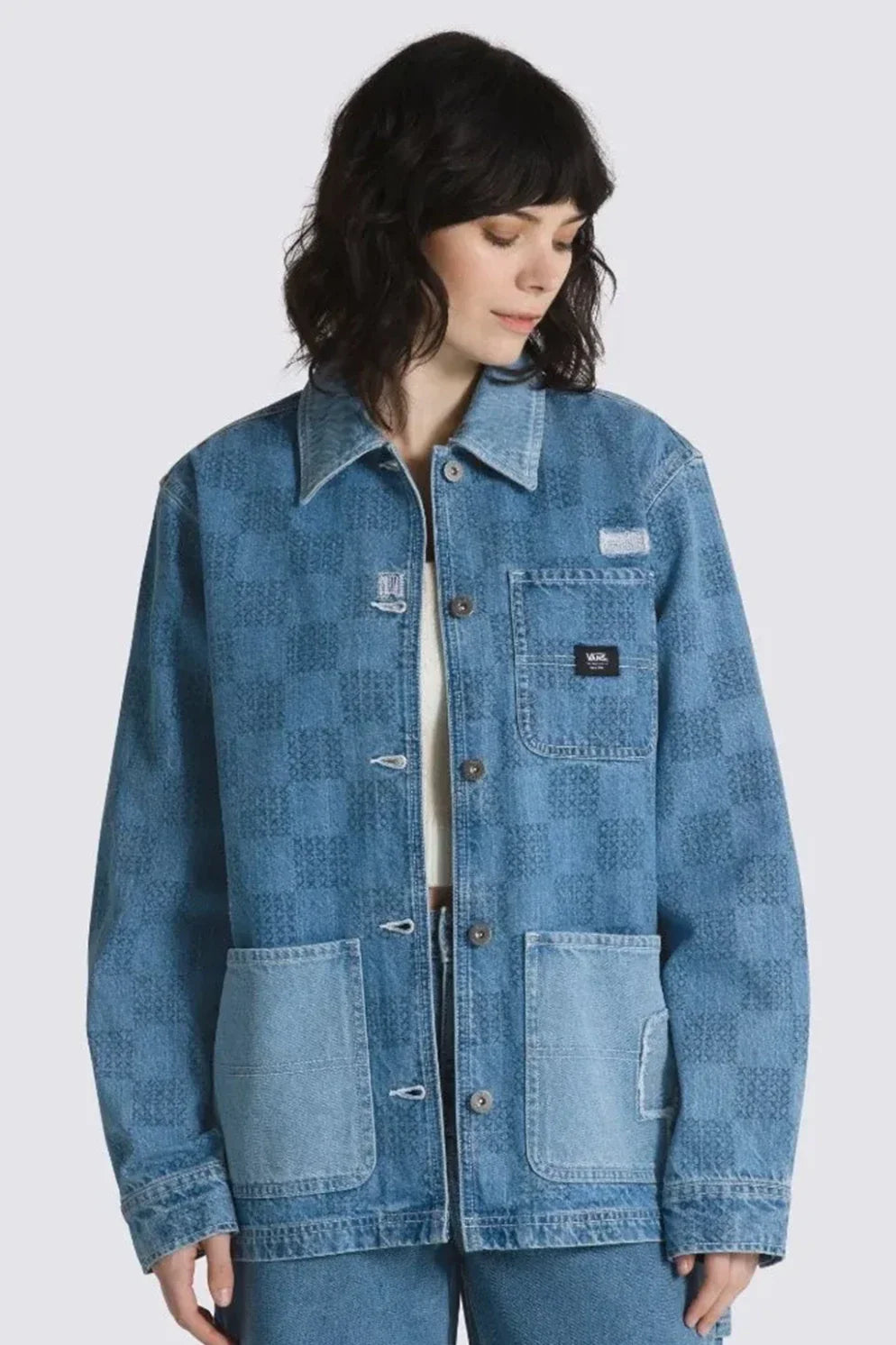 Vans Mended Check Denim Printed Jacket