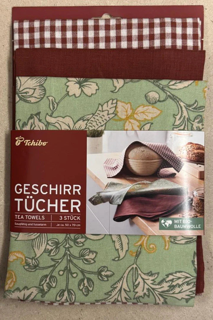 Tchibo Dish Tea Towels Plaid Tablecloth
