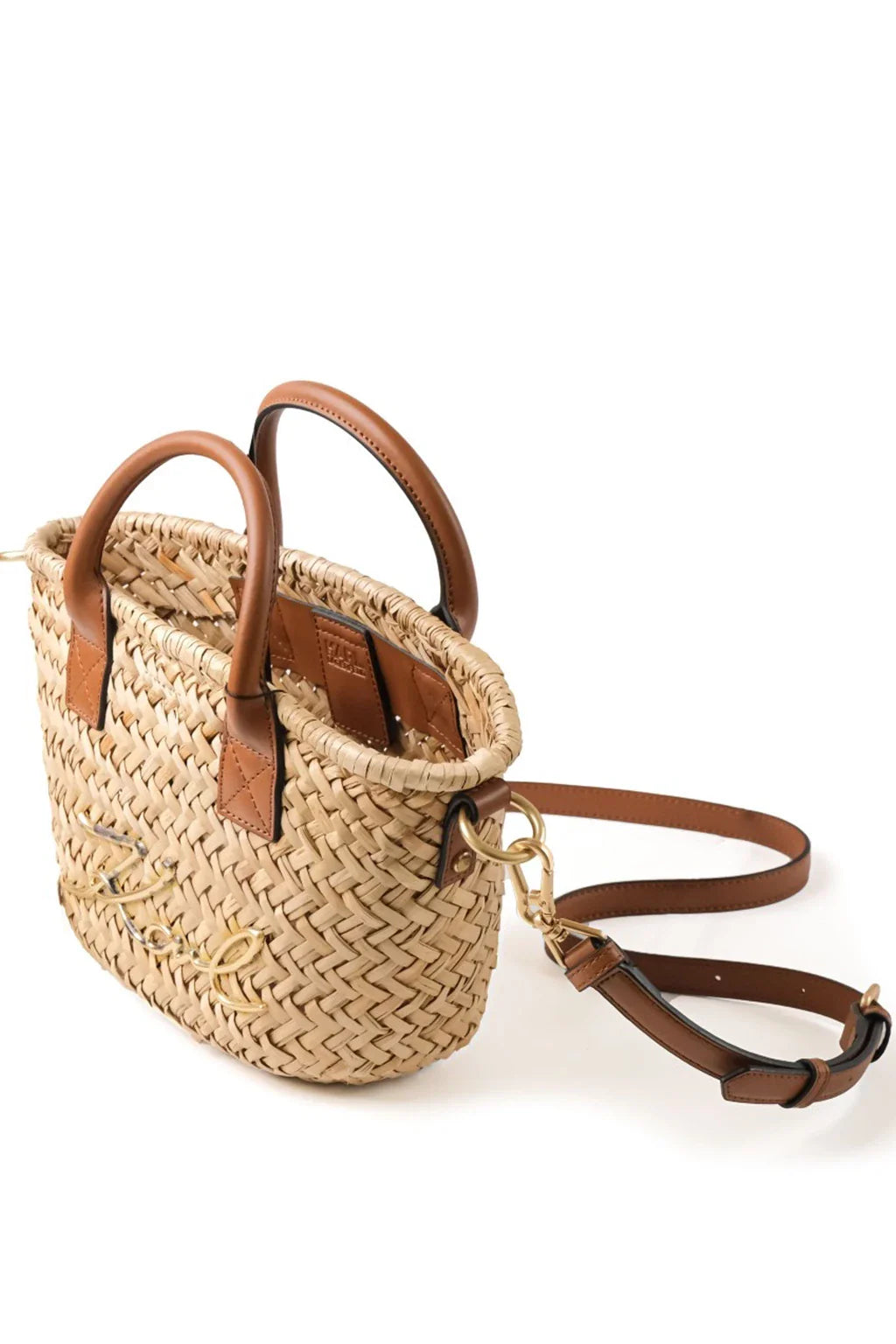 Karl Signature Small Basket Bag