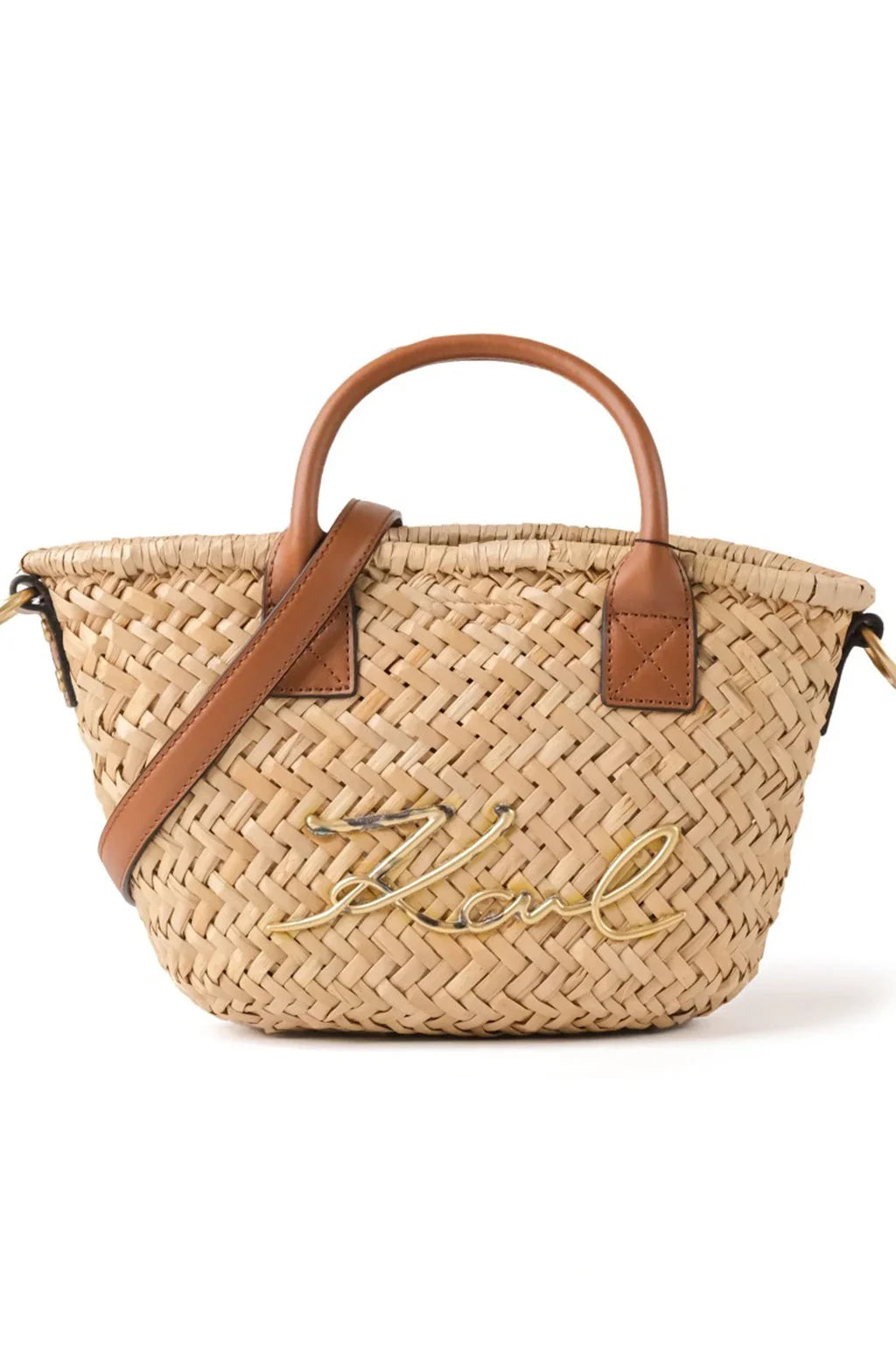 Karl Signature Small Basket Bag